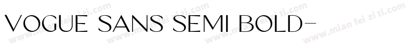 Vogue Sans Semi Bold字体转换